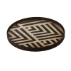 Plateau Graphite En Bois - Chevron - O 48 Cm-Ethnicraft Outlet