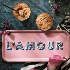 Plateau L'Amour - 32 X 15 Cm - Light Pink-Sélectionné par Fleux Outlet