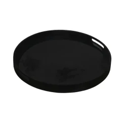 Plateau Miroir Fortement Vieilli Charbon - O 48 Cm-Ethnicraft Clearance