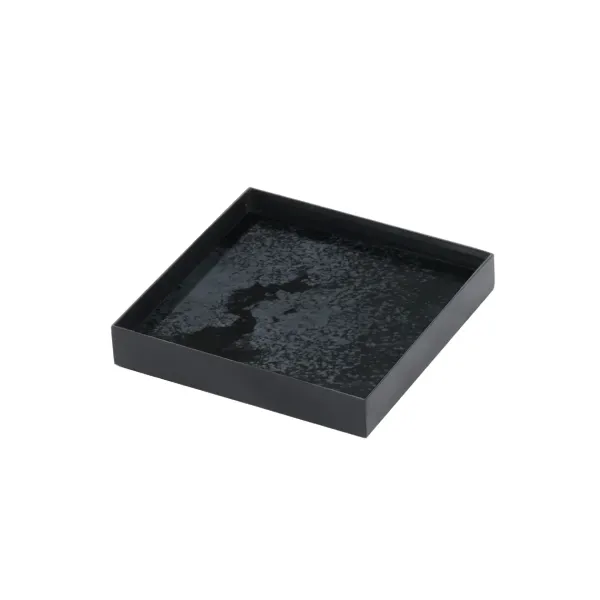 Plateau Miroir Vieilli Carre - Charbon - 16 X 16 Cm-Ethnicraft Hot