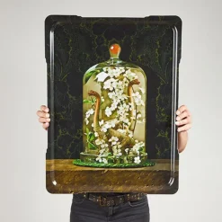 Plateau Rectangle Dinocloche En Bouleau - 61 X 46 Cm-Gangzai Online