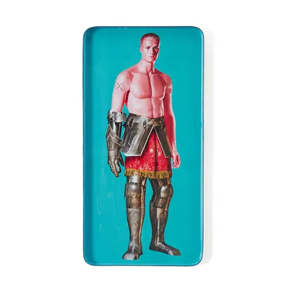 Plateau Rectangle Ken Arthur En Fer - 40 X 20 Cm-Gangzai Outlet
