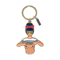Porte-clés Sexy Girl En Metal Dore Emaille-All the ways to say Sale