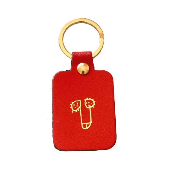 Porte-clés Zizi En Cuir - Rouge-Ark Best