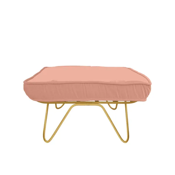 Pouf Croisette En Velours - Rose-Honoré Clearance