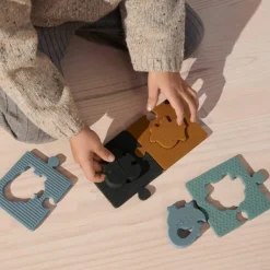 Puzzle Bodil En Silicone - Dino Bleu-Liewood Best
