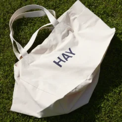 Sac Weekend En Coton Recycle - Naturel-Hay Sale