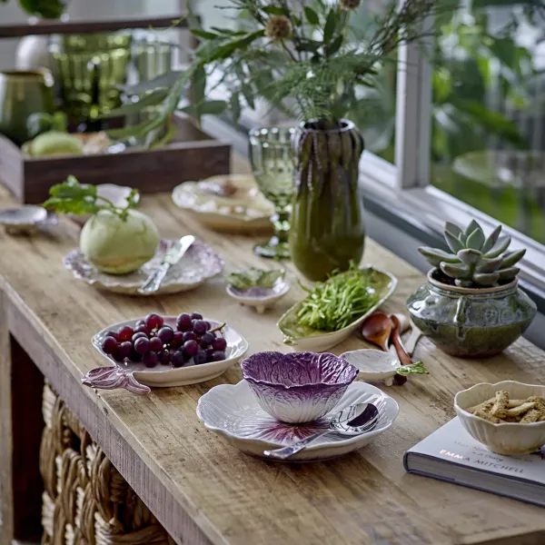 Set De 2 Assiettes Mimosa En Gres - O 21 X 3,5 Cm - Violet & Creme-Bloomingville Best