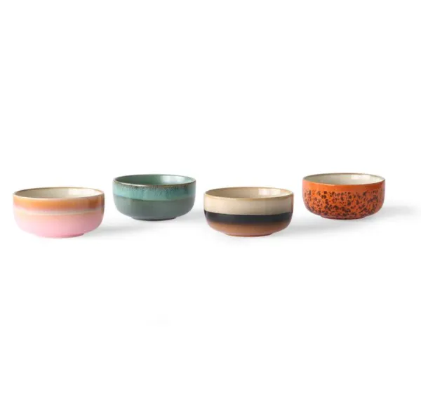 Set De 4 Bols A Dessert 70'S Sirius En Gres-HK Living Outlet