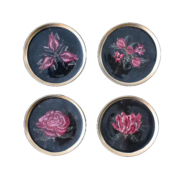 Set De 4 Dessous De Verres - Moldave ? 9 Cm-Boncoeurs Discount