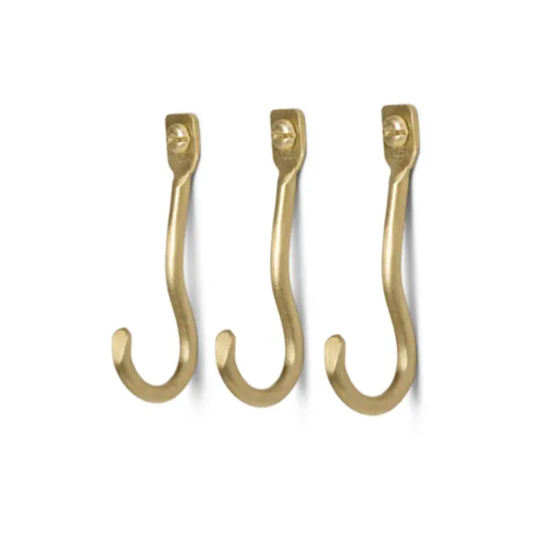 Set De 3 Pateres Curvature Laiton-Ferm Living Sale
