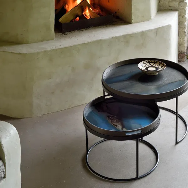 Set De 2 Tables Basses Pour Plateaux Ronds - O 62 Cm & O 49 Cm-Ethnicraft Clearance
