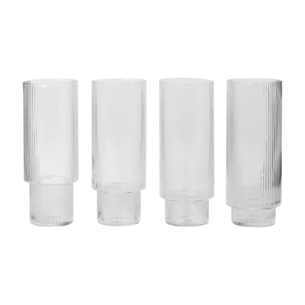 Set De 4 Verres Longs Ripple-Ferm Living Discount
