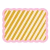 Set De Table Biscotti A Rayures - 38 Cm X 48 Cm - Ocre & Rose-Fleux Outlet