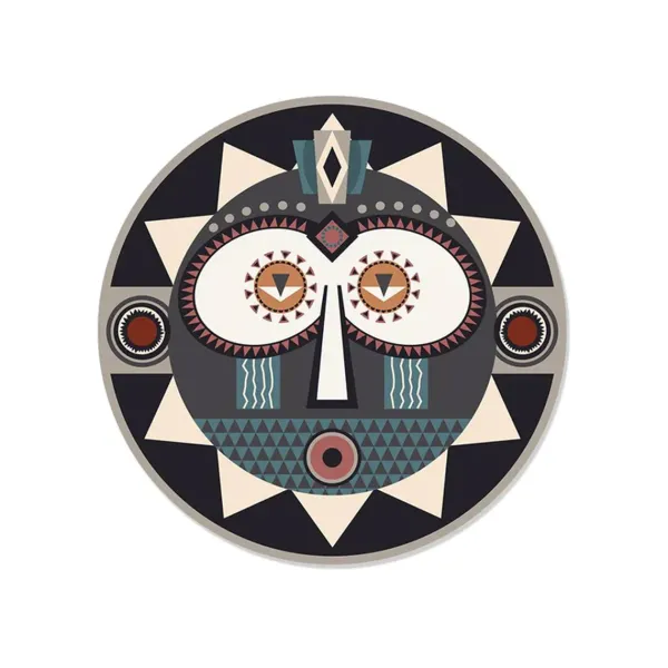 Set De Table Rond Masque Africain Korowai En Vinyle - O 38 Cm-Pôdevache Discount