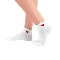 Socquettes Coeur Dentelle Blanc-Sélectionné par Fleux New