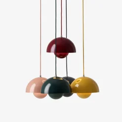 Suspension Flowerpot Vp1 By Verner Panton - Jaune-And Tradition Outlet