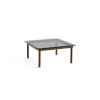 Table Basse Kofi Noyer Massif & Verre Teinte Gris - L 80 X L 80 X H 36 Cm-Hay Sale
