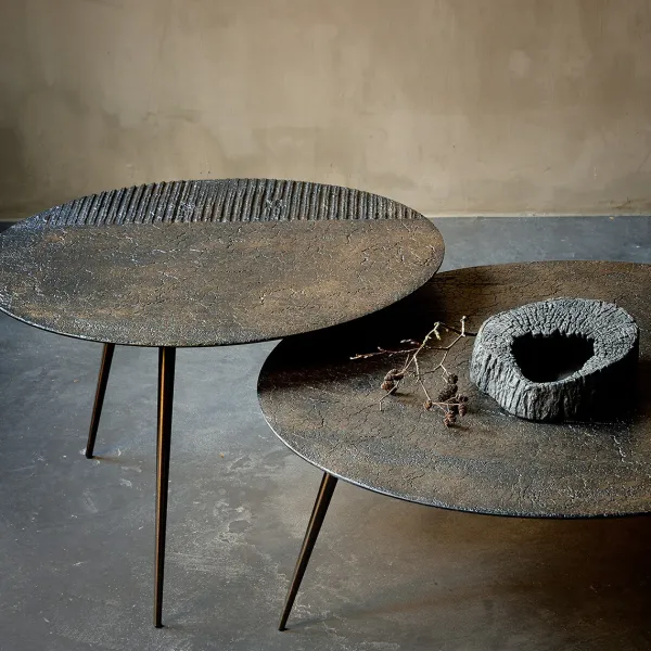Table Basse Luna - Lava Linear - Whisky - O 65 X H 41 Cm-Ethnicraft Sale