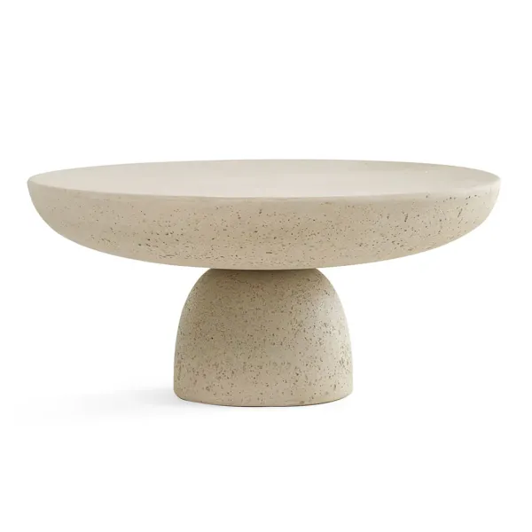 Table Basse Olo - O 70 X H 33 Cm - Ivoire-Mogg
