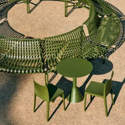Table Cone Palissade - O 90 X H 74 Cm - Olive-Hay New