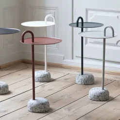 Table D'Appoint Bowler En Acier Et Granit - Blanc Creme-Hay Clearance