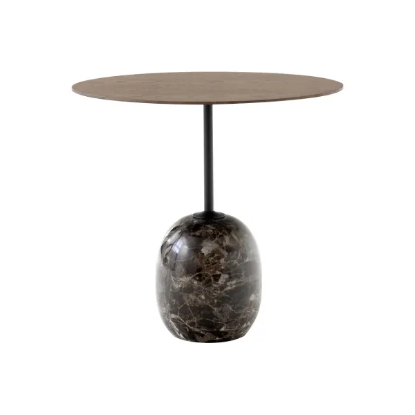 Table D'Appoint Lato Ln9 Noyer / Marbre Emparador - O 50 Cm-And Tradition Sale