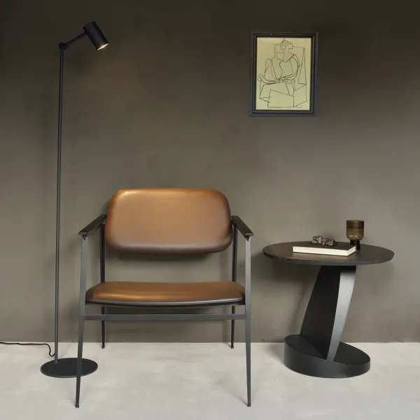 Table D'Appoint Oblic En Teck Noir Verni - O 52 Cm-Ethnicraft Outlet