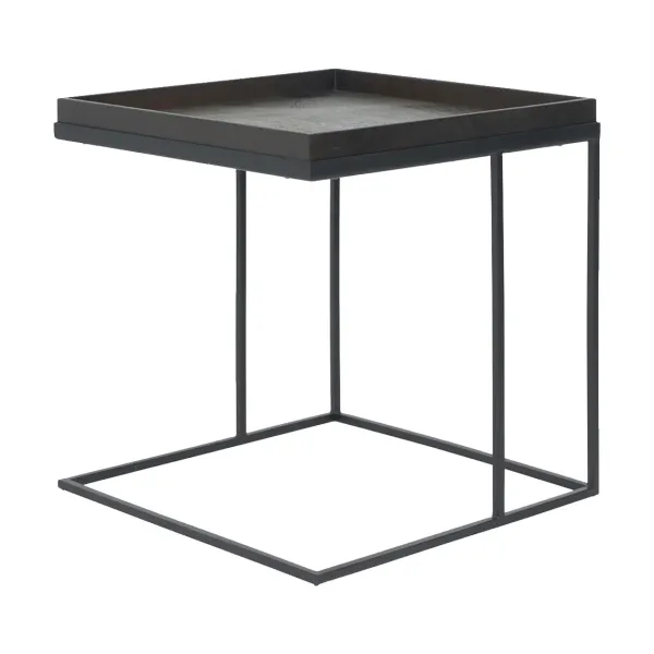 Table D'Appoint Square En Metal - Noir-Ethnicraft Discount