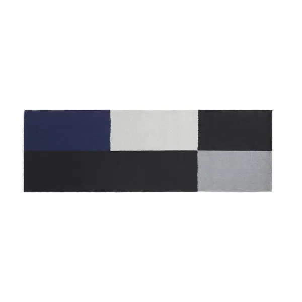 Tapis Ethan Cook Flat Works - 80 X 250 Cm - Noir Bleu-Hay Hot