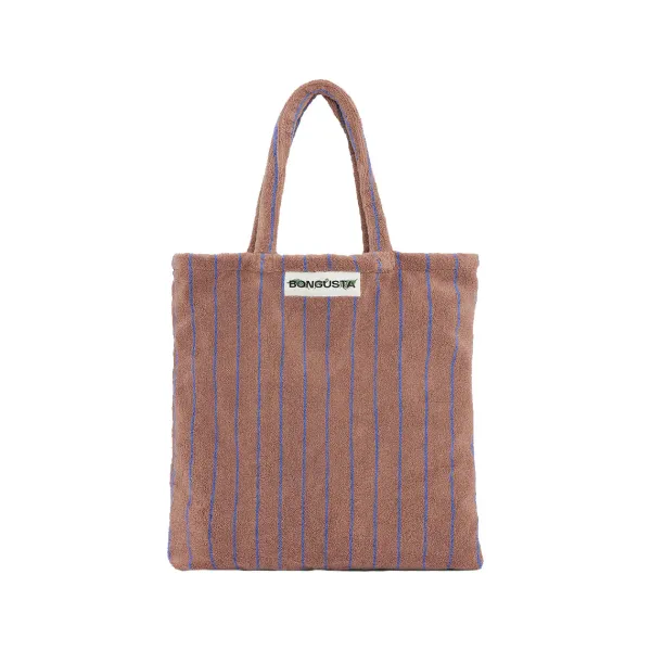 Totebag A Rayures - Camel & Ultramarine Blue-Sélectionné par Fleux Best