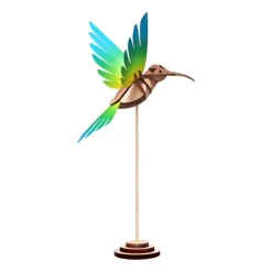 Trophee Origami Colibri - Jaune & Bleu-Assembli Hot