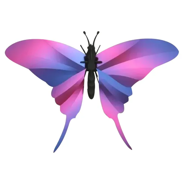 Trophee Origami Papillon Swordtail - Purple Metallic-Assembli Hot