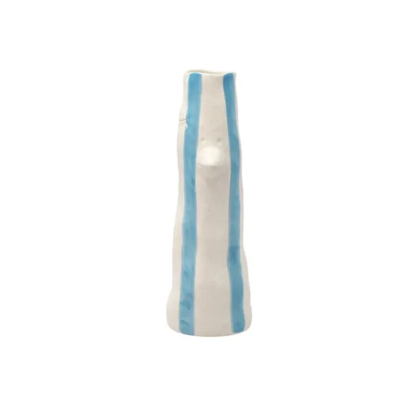 Vase A Bec Et Cils En Gres - Bleu-F&H New