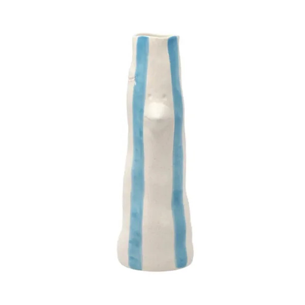 Vase A Bec Et Cils En Gres - Bleu-F&H New