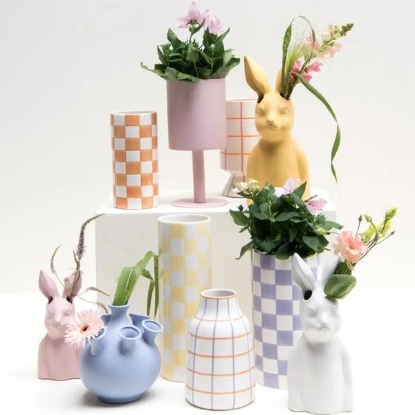 Vase Bunny - 12 Cm X 11 Cm X 28Cm-Sélectionné par Fleux Hot