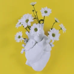 Vase Coeur Love In Bloom Porcelaine - Blanc-Seletti Online
