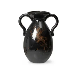 Vase Verso En Gres - Noir/Brun-Ferm Living Sale