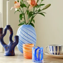 Verre A Rayures - Bleu Fonce-Sélectionné par Fleux Sale
