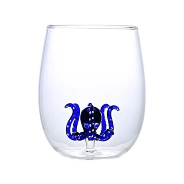 Verre Pieuvre - Bleu-Sélectionné par Fleux