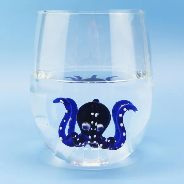 Verre Pieuvre - Bleu-Sélectionné par Fleux